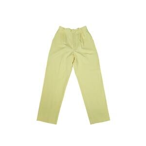 Vtg Classic Directions Pleated Yellow Pants 12 Retro Granny Cottage Core Twee